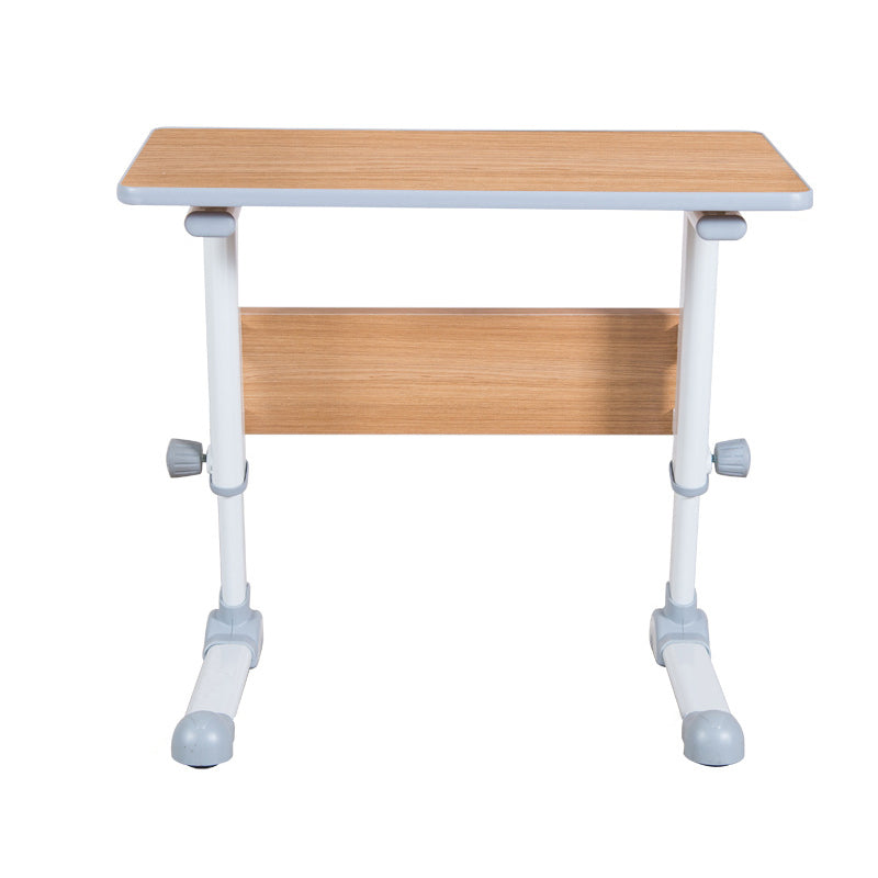 Modern Standing Desk Wooden Rectangular Writing Desk with Caster Wheel 31.5"L x 20"W x 22"H Light Wood Clearhalo 'furn' 'furn_office_desk' 'Furniture' 'Office Desks' 'Office Furniture' 'office_desk' 7829951