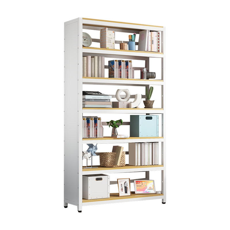Modern Wood Open Back Shelf Bookcase Shelves Included for Home Office