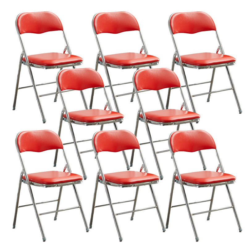 Moderne stijl metalen open rug vouwen armloze eetkamerstoelen (set van 1/4/8)