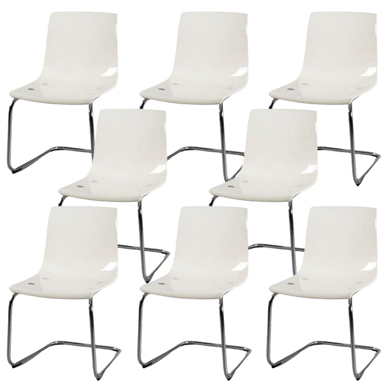 Hedendaagse stijl Acryl Low Back Dining Side Chair voor thuis