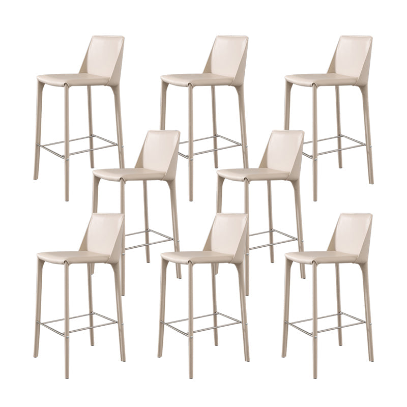 Sgabello alto contropiede contemporaneo da 39 "con cuscino in pelle