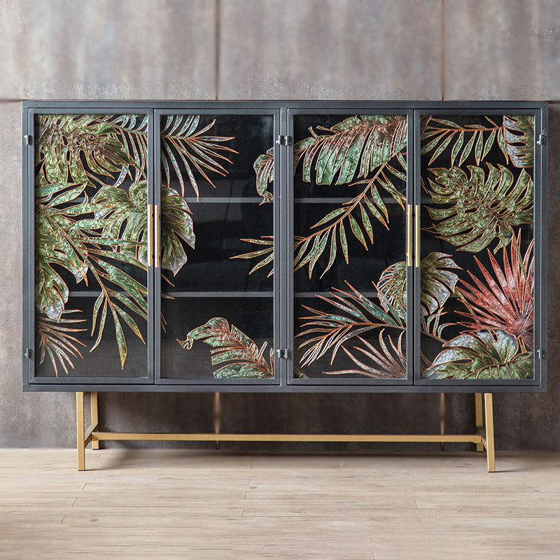 Tradizionale mobile in legno in porcellana in vetro con porte con porte
