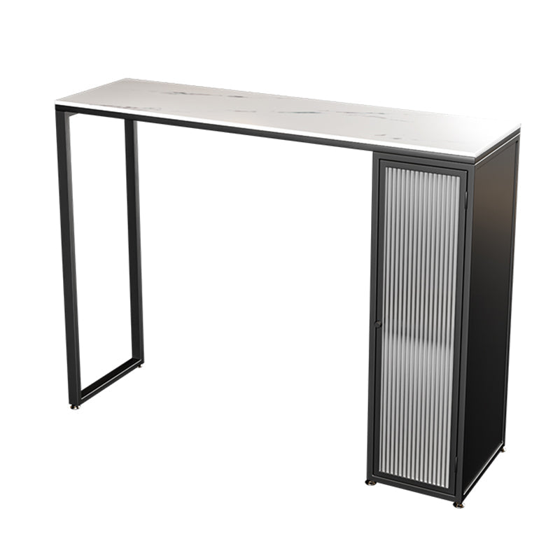 Moderne stijl gesinterde stenen top rechthoek bar eettafel met opslag