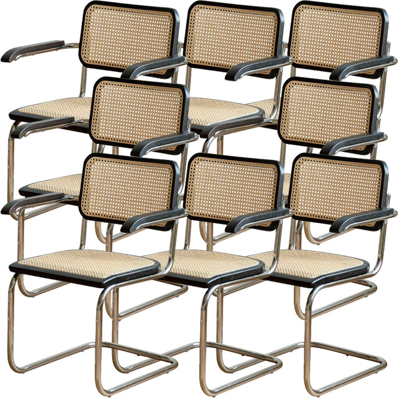 Hedendaagse stijl Open Back Metal Dining Stoelen (set van 1/4/4/6/8)