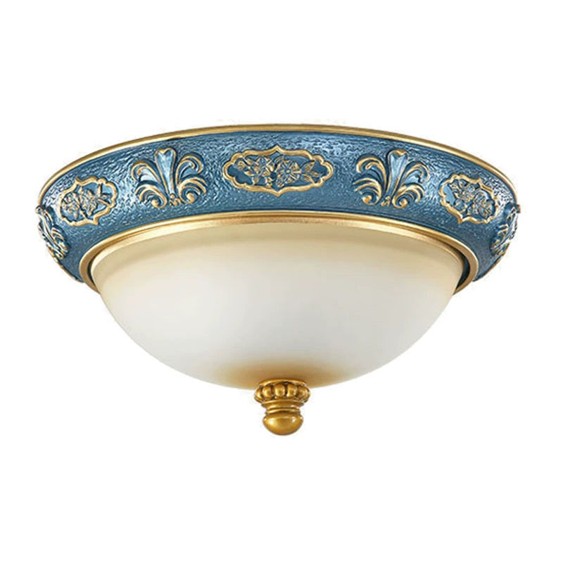15"/19" W Blue LED Flushmount Countryside Ceramic Flower Ceiling Light Fixture with Bowl Lampshade Clearhalo 'Ceiling Lights' 'Close To Ceiling Lights' 'Close to ceiling' 'Flush mount' Lighting' O1CN014PczWr1dJWCkPlUiq__2215340263715-0-cib_jpg_e8e9a05b-b5f3-4704-96f7-dc7c650e754d