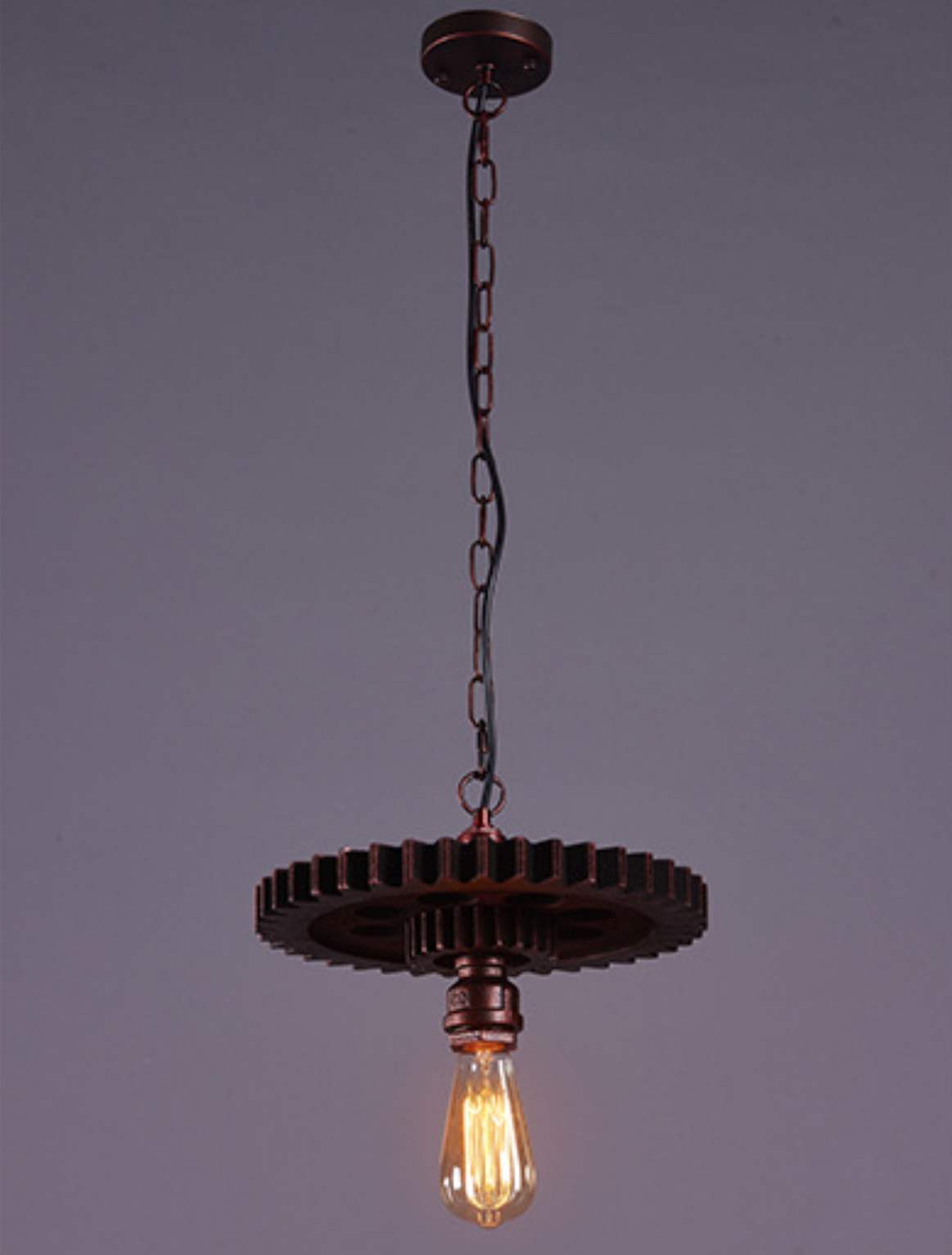 Gear Design Dining Room Pendant Lighting Antique Wrought Iron 1 Head Bronze Hanging Lamp with Adjustable Chain Clearhalo 'Art Deco Pendants' 'Cast Iron' 'Ceiling Lights' 'Ceramic' 'Crystal' 'Industrial Pendants' 'Industrial' 'Metal' 'Middle Century Pendants' 'Pendant Lights' 'Pendants' 'Tiffany' Lighting' ScreenShot_2026-05-05_100300_779