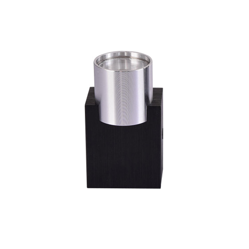 Tube Disco Pub Wall Light Fixture Aluminum Simple 3"/4.5" H LED Wall Mount Lighting in Silver, Blue/Yellow/Purple Light Clearhalo 'Cast Iron' 'Glass' 'Industrial' 'Modern wall lights' 'Modern' 'Tiffany' 'Traditional wall lights' 'Wall Lamps & Sconces' 'Wall Lights' Lighting' 1033823