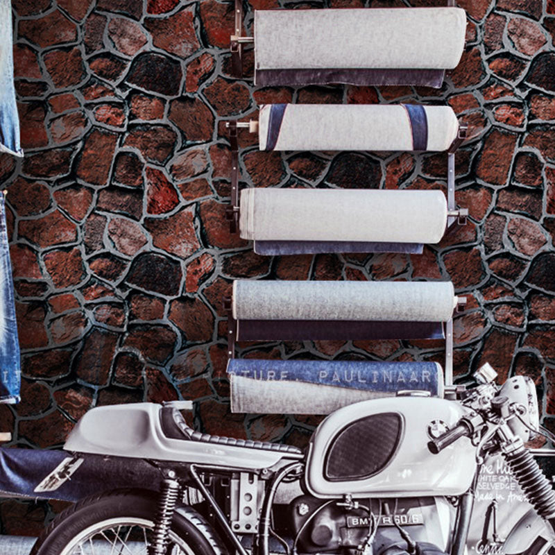 Stone Effect Wallpaper Roll for Accent Wall, Natural Color, 33'L x 20.5"W, Non-Pasted Clearhalo 'Industrial wall decor' 'Industrial' 'Wallpaper' Wall Decor' 1036899