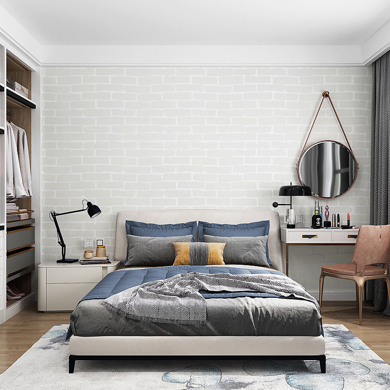 Vintage Brickwork Wall Covering for Accent Wall, 23.5 in x 29.5 ft Removable Wallpaper in Soft Color Clearhalo 'Modern wall decor' 'Modern' 'Wallpaper' Wall Decor' 1049756