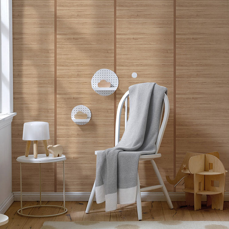 Japanese Wood Effect Wallpaper Roll for Home Decoration, 57.1 sq ft. Wall Covering in Natural Color Apricot Clearhalo 'Wall Decor' 'Wallpaper' 1062069