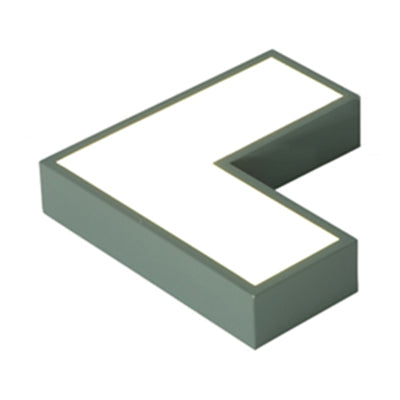 10"/14" Wide Arrow Flush Mount Light Minimalism Acrylic Grey/Yellow/Blue LED Ceiling Flush Light Fixture in White/Warm Green Clearhalo 'Ceiling Lights' 'Close To Ceiling Lights' 'Close to ceiling' 'Flush mount' Lighting' 107828