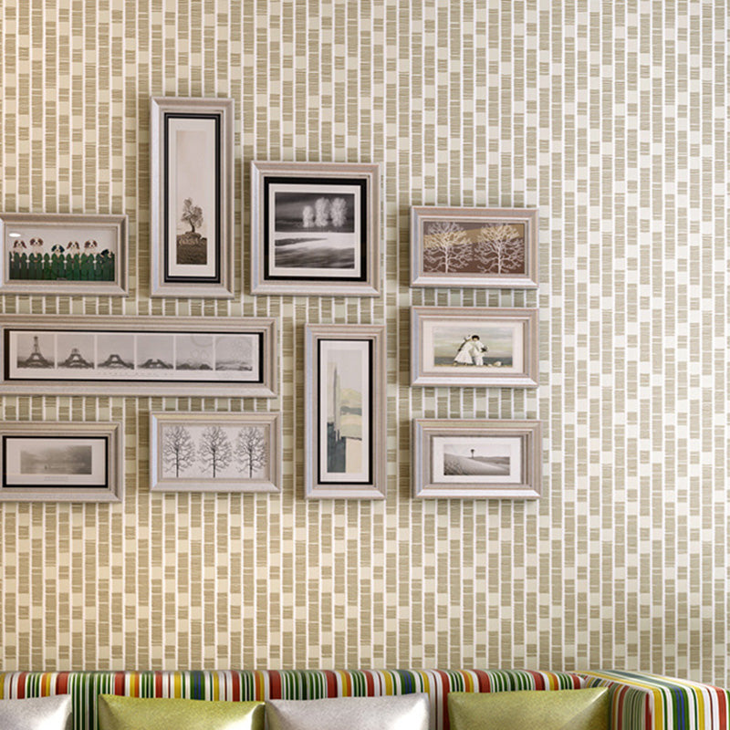 Decorative Mosaic and Tiles Wallpaper 20.5"W x 33'L Simplicity Wall Covering for Guest Room Beige Clearhalo 'Wall Decor' 'Wallpaper' 1123333