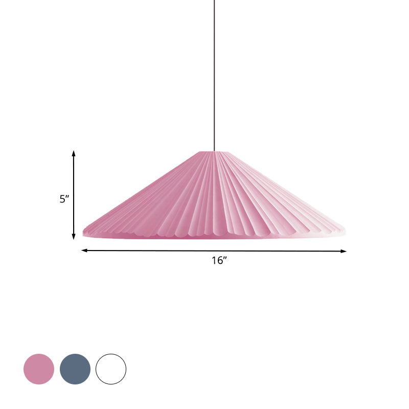 White/Pink/Blue Ribbed Cone Pendant Light Nordic Style 1 Light Living Room Hanging Lamp, 8"/12.5"/16" Diameter Clearhalo 'Art Deco Pendants' 'Cast Iron' 'Ceiling Lights' 'Ceramic' 'Crystal' 'Industrial Pendants' 'Industrial' 'Metal' 'Middle Century Pendants' 'Modern Pendants' 'Modern' 'Pendant Lights' 'Pendants' 'Tiffany' Lighting' 1126864