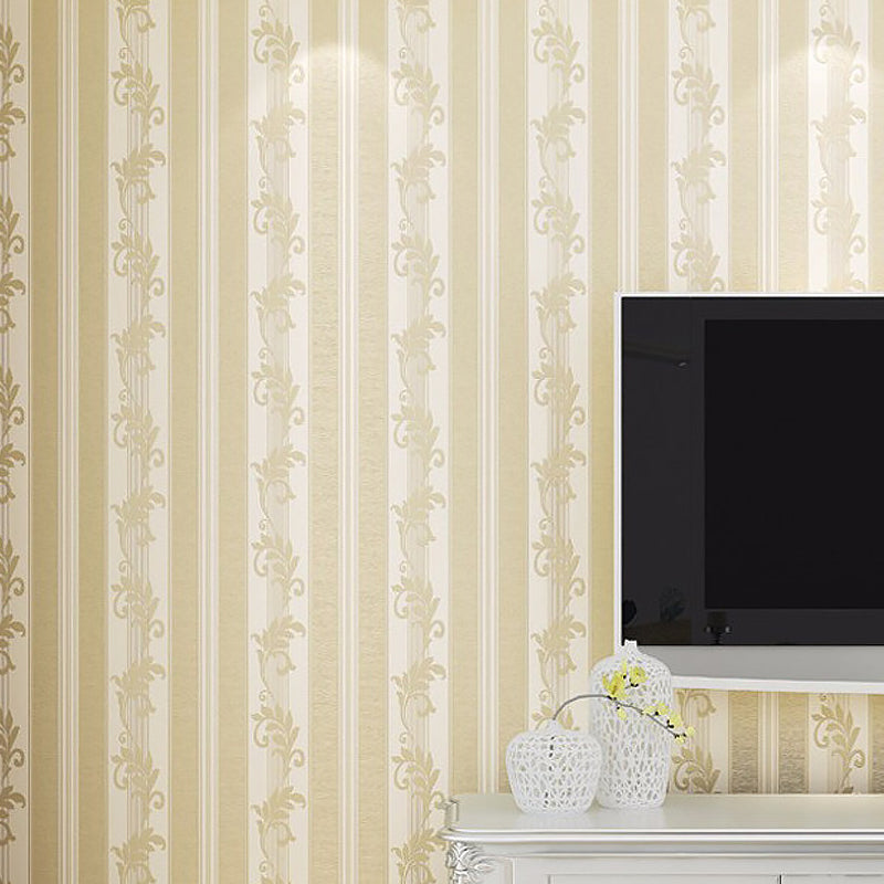 Antique Pastel Color Vinyl Wallpaper Embossed Leaf Pattern Unpasted Wall Covering Clearhalo 'Vintage wall decor' 'Vintage' 'Wallpaper' Wall Decor' 1170233