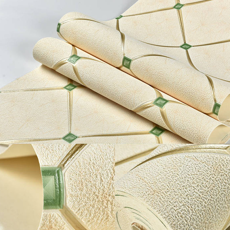 Geometric Trellis Wallpaper Contemporary Non-Woven Fabric Wall Decor in Pastel Color Clearhalo 'Modern wall decor' 'Modern' 'Wallpaper' Wall Decor' 1170470