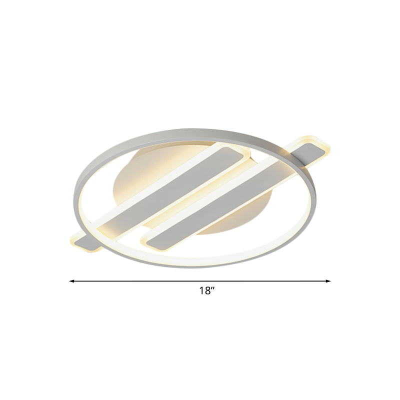 Acrylic Hoop Ceiling Mounted Lamp Simplicity LED White Flush Lighting Fixture for Bedroom Clearhalo 'Ceiling Lights' 'Close To Ceiling Lights' 'Close to ceiling' 'Flush mount' Lighting' 1193877