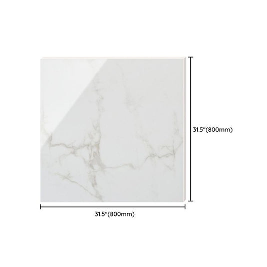 Popular Polished Porcelain Tile White Marble Patterned Square Wall Tile Clearhalo 'Floor Tiles & Wall Tiles' 'floor_tiles_wall_tiles' 'Flooring 'Home Improvement' 'home_improvement' 'home_improvement_floor_tiles_wall_tiles' Walls and Ceiling' 1200x1200_01813d06-240f-44f2-a615-a8208250ff25