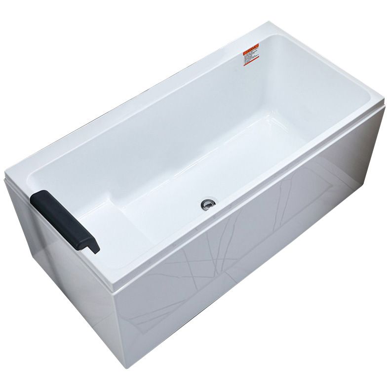 Acrylic Freestanding Bath White Soaking Rectangular Modern Bathtub Clearhalo 'Bathroom Remodel & Bathroom Fixtures' 'Bathtubs' 'Home Improvement' 'home_improvement' 'home_improvement_bathtubs' 'Showers & Bathtubs' 1200x1200_01fef718-c376-47d1-8581-75d48896b84d