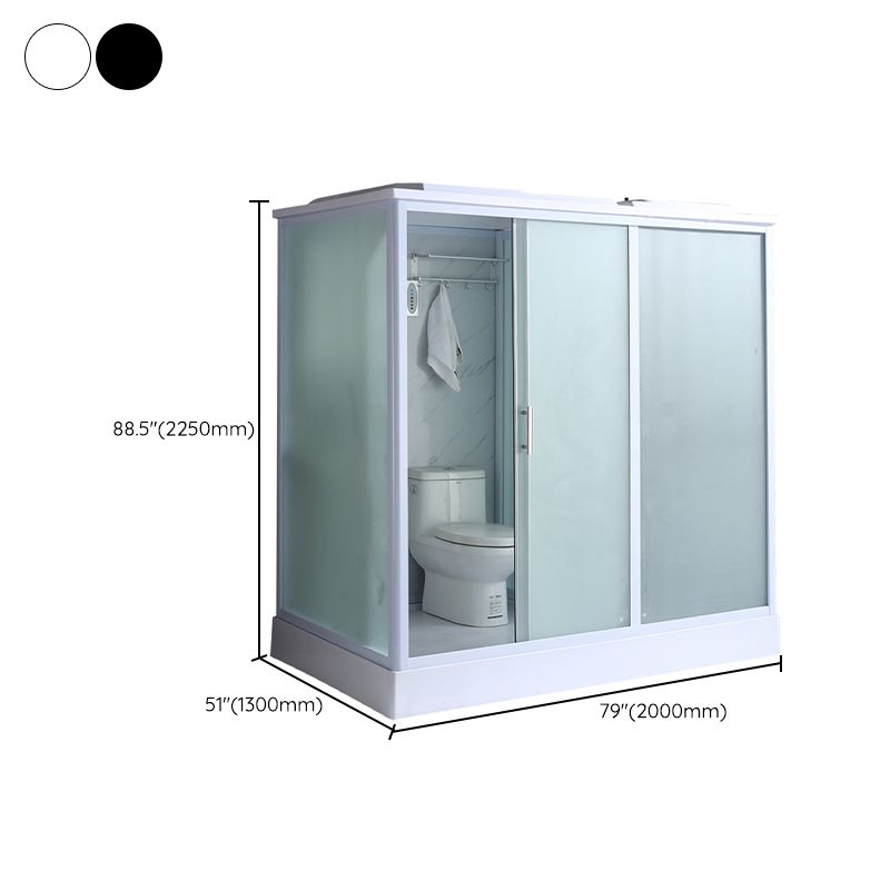 Contemporary Shower Enclosure Frosted Framed Shower Enclosure - Clearhalo