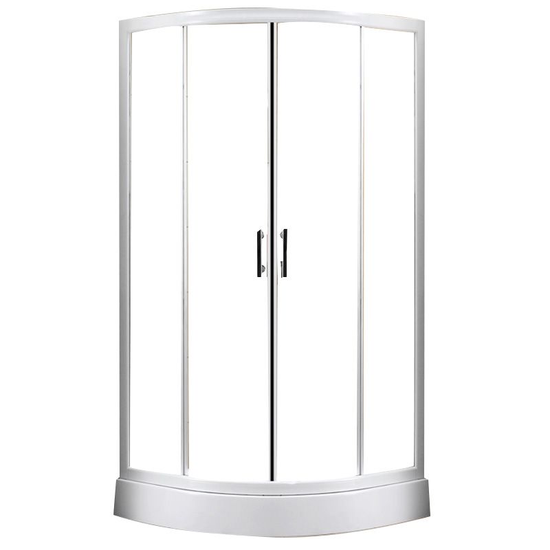 Semi-Frameless Shower Bath Door Transparent Shower Door Double Sliding Clearhalo 'Bathroom Remodel & Bathroom Fixtures' 'Home Improvement' 'home_improvement' 'home_improvement_shower_tub_doors' 'Shower and Tub Doors' 'shower_tub_doors' 'Showers & Bathtubs' 1200x1200_06171e94-0a5b-4f0d-b200-23c7b29c489d