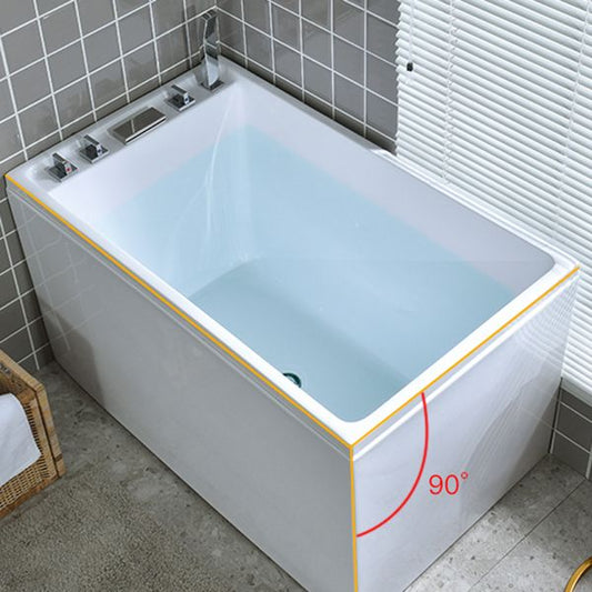 Modern Rectangular Center Bathtub Acrylic Freestanding White Bath Clearhalo 'Bathroom Remodel & Bathroom Fixtures' 'Bathtubs' 'Home Improvement' 'home_improvement' 'home_improvement_bathtubs' 'Showers & Bathtubs' 1200x1200_08e55611-995d-48f9-a251-6aa72fa240f7