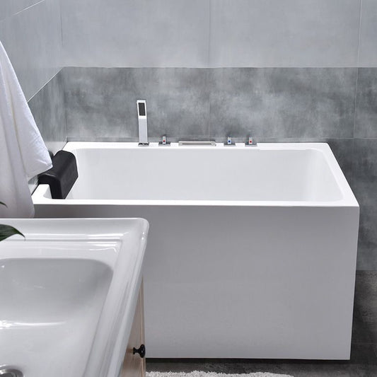Modern Rectangular Bathtub Acrylic Center Soaking White Bath Clearhalo 'Bathroom Remodel & Bathroom Fixtures' 'Bathtubs' 'Home Improvement' 'home_improvement' 'home_improvement_bathtubs' 'Showers & Bathtubs' 1200x1200_1018eaea-ca56-42d3-8e20-5af98f633f82