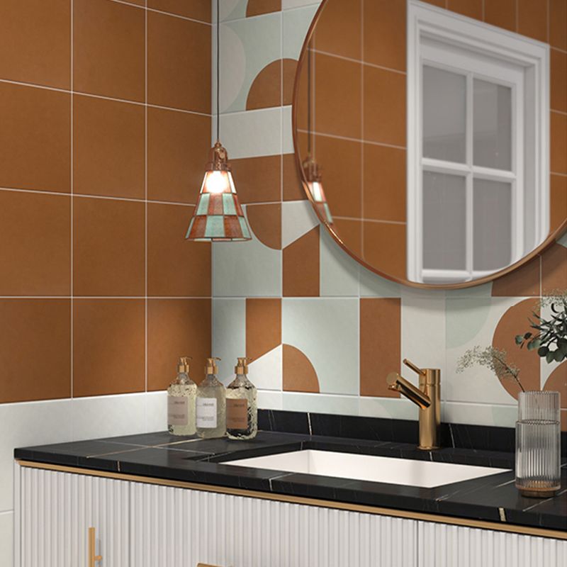 Ceramic Floor and Wall Tile Square Shape Floor and Wall Tile for Bathroom Clearhalo 'Floor Tiles & Wall Tiles' 'floor_tiles_wall_tiles' 'Flooring 'Home Improvement' 'home_improvement' 'home_improvement_floor_tiles_wall_tiles' Walls and Ceiling' 1200x1200_230ad5d2-2497-4c0f-acce-f65226f08d1e