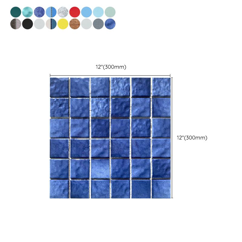 Grid Mosaic Sheet Wall Mixed Material Square Glazed Pressed Floor Tile Clearhalo 'Floor Tiles & Wall Tiles' 'floor_tiles_wall_tiles' 'Flooring 'Home Improvement' 'home_improvement' 'home_improvement_floor_tiles_wall_tiles' Walls and Ceiling' 1200x1200_2d562670-b3df-4645-9889-5926d195e231
