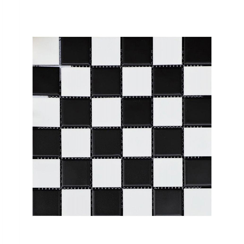 Black and White Wall Tile Mixed Material Mosaic Sheet Wall & Floor Tile Clearhalo 'Floor Tiles & Wall Tiles' 'floor_tiles_wall_tiles' 'Flooring 'Home Improvement' 'home_improvement' 'home_improvement_floor_tiles_wall_tiles' Walls and Ceiling' 1200x1200_33bfb563-af5b-41d1-9055-fe639ea7bf80