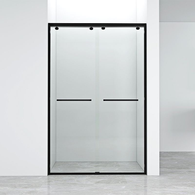 Semi Frameless Transparent Shower Bath Door Double Sliding Shower Bath Door Clearhalo 'Bathroom Remodel & Bathroom Fixtures' 'Home Improvement' 'home_improvement' 'home_improvement_shower_tub_doors' 'Shower and Tub Doors' 'shower_tub_doors' 'Showers & Bathtubs' 1200x1200_35bf3e5c-c5b8-4254-9a78-c93a9540dcb4