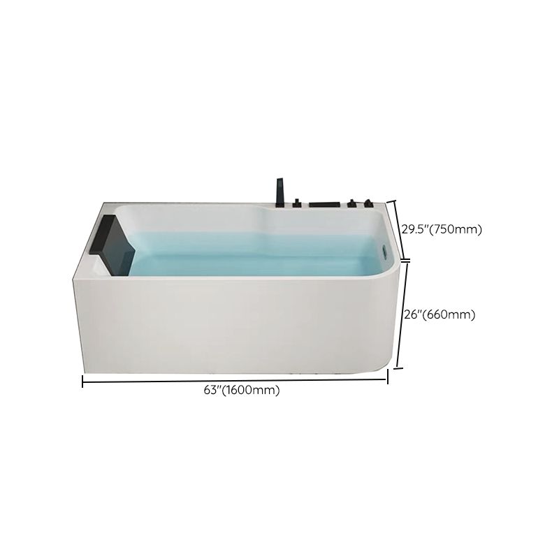 Modern Acrylic Soaking/Whirlpool Bathtub Rectangle Back to Wall Bathtub Clearhalo 'Bathroom Remodel & Bathroom Fixtures' 'Bathtubs' 'Home Improvement' 'home_improvement' 'home_improvement_bathtubs' 'Showers & Bathtubs' 1200x1200_3c0713d7-b4cb-40c5-9166-d91470cda75a