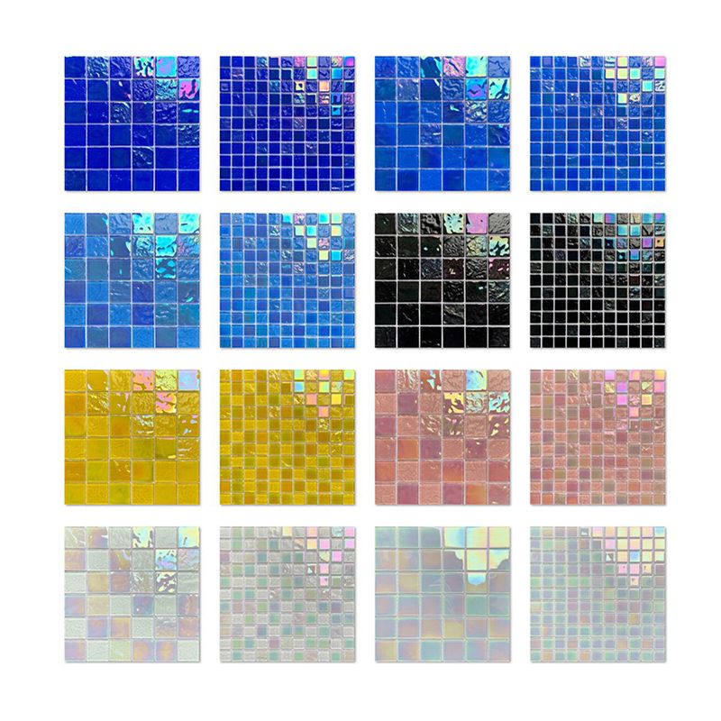 Glass Mosaic Tile Contemporary Floor and Wall Tile with Square Shape Clearhalo 'Floor Tiles & Wall Tiles' 'floor_tiles_wall_tiles' 'Flooring 'Home Improvement' 'home_improvement' 'home_improvement_floor_tiles_wall_tiles' Walls and Ceiling' 1200x1200_3ee3a769-705f-4566-9115-41330bb6d84a