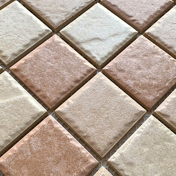 Grid Mosaic Sheet Wall Mixed Material Square Glazed Pressed Floor Tile Clearhalo 'Floor Tiles & Wall Tiles' 'floor_tiles_wall_tiles' 'Flooring 'Home Improvement' 'home_improvement' 'home_improvement_floor_tiles_wall_tiles' Walls and Ceiling' 1200x1200_4bdced93-c0d9-45da-a677-af0f49d89f0d
