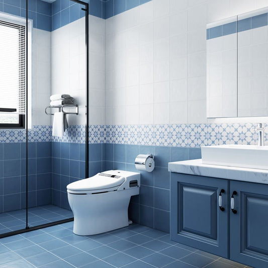 Square Ceramic Matte Straight Edge Floor and Wall Tile Patterned Bathroom Floor Clearhalo 'Floor Tiles & Wall Tiles' 'floor_tiles_wall_tiles' 'Flooring 'Home Improvement' 'home_improvement' 'home_improvement_floor_tiles_wall_tiles' Walls and Ceiling' 1200x1200_4e4c8ca3-3f20-49bd-8303-afbfa8802509