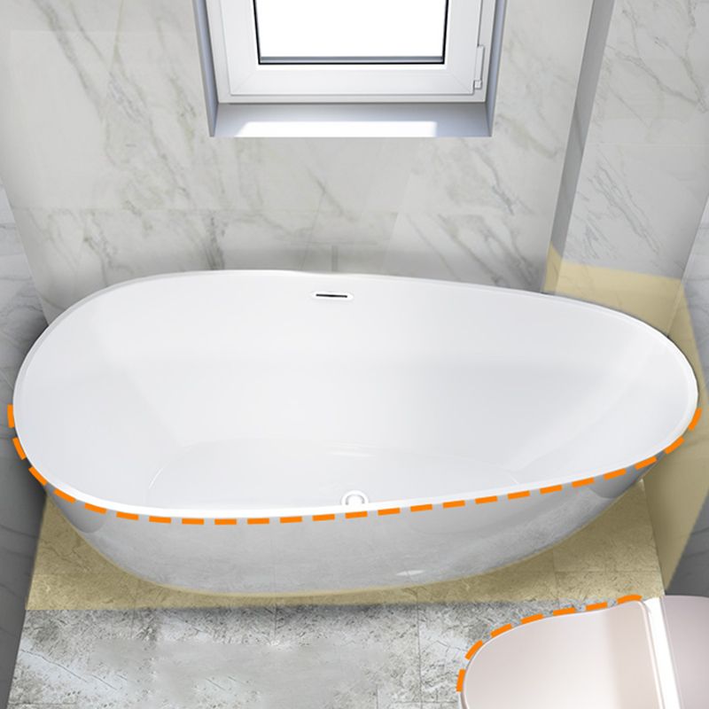 Contemporary Soaking Freestanding Bathtub Acrylic-Fiberglass Oval Bathtub Clearhalo 'Bathroom Remodel & Bathroom Fixtures' 'Bathtubs' 'Home Improvement' 'home_improvement' 'home_improvement_bathtubs' 'Showers & Bathtubs' 1200x1200_5524d696-8749-4c7d-b3bb-5e0db1f95dfe