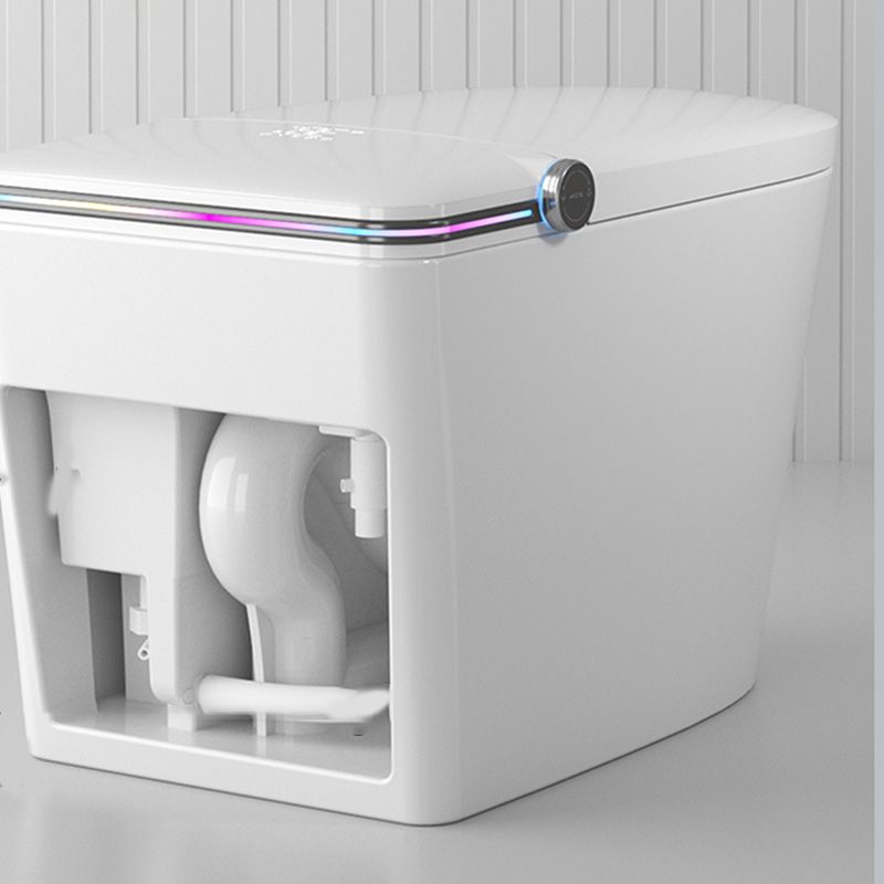 White Elongated Antimicrobial Floor Mount Bidet with Warm Air Dryer Clearhalo 'Bathroom Remodel & Bathroom Fixtures' 'Bidets' 'Home Improvement' 'home_improvement' 'home_improvement_bidets' 'Toilets & Bidets' 1200x1200_60a49ba6-921e-4291-94d8-44b785aaff06