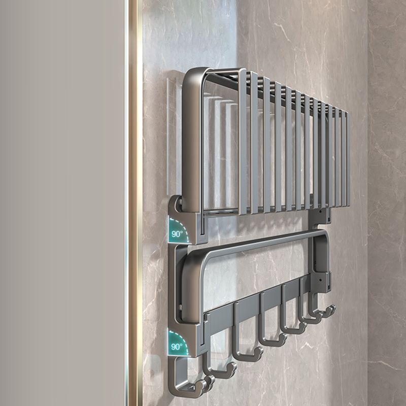 Modern Bath Hardware Set Grey Bath Shelf Paper Holder Bathroom ...