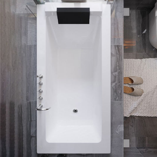 Acrylic White Rectangular Bath Modern Drop-in Soaking Bathtub Clearhalo 'Bathroom Remodel & Bathroom Fixtures' 'Bathtubs' 'Home Improvement' 'home_improvement' 'home_improvement_bathtubs' 'Showers & Bathtubs' 1200x1200_68d10eef-f7ae-4b97-a84c-0f1c61686824