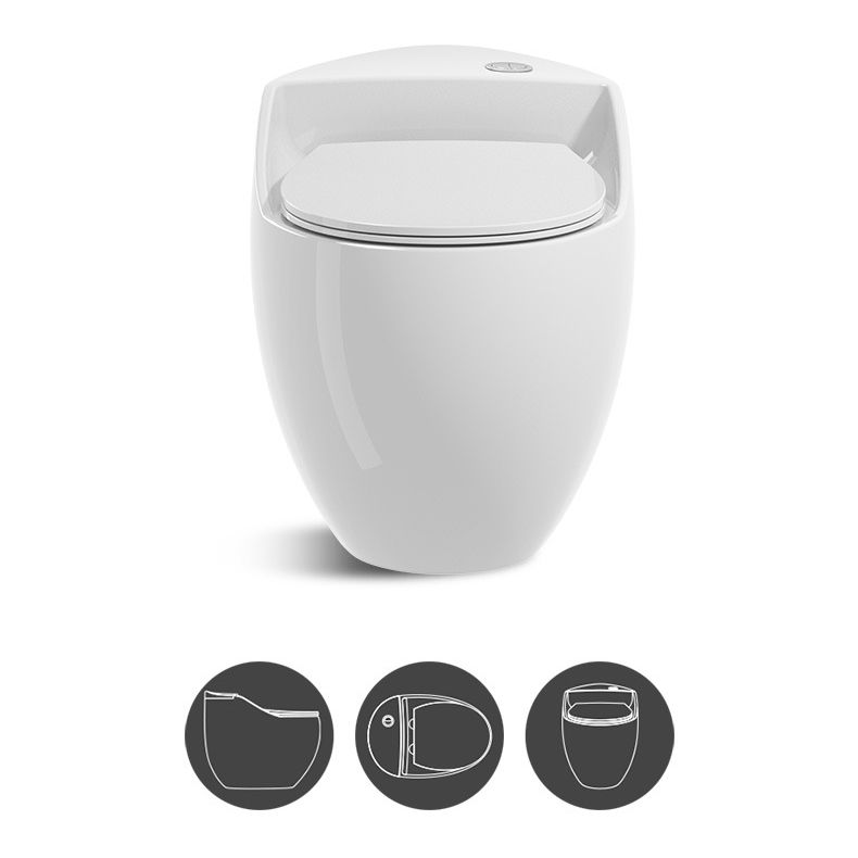 Round-Front Flush Toilet Ceramic Modern One-Piece Toilet with Slow Close Seat Clearhalo 'Bathroom Remodel & Bathroom Fixtures' 'Home Improvement' 'home_improvement' 'home_improvement_toilets' 'Toilets & Bidets' 'Toilets' 1200x1200_7ae012e3-3ac5-4e21-8b14-0333ac09834c