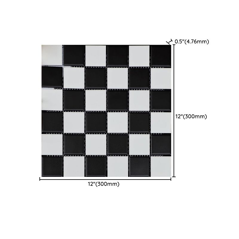 Black and White Wall Tile Mixed Material Mosaic Sheet Wall & Floor Tile Clearhalo 'Floor Tiles & Wall Tiles' 'floor_tiles_wall_tiles' 'Flooring 'Home Improvement' 'home_improvement' 'home_improvement_floor_tiles_wall_tiles' Walls and Ceiling' 1200x1200_8340eb96-fcbb-432d-a27e-2c557cde7a99