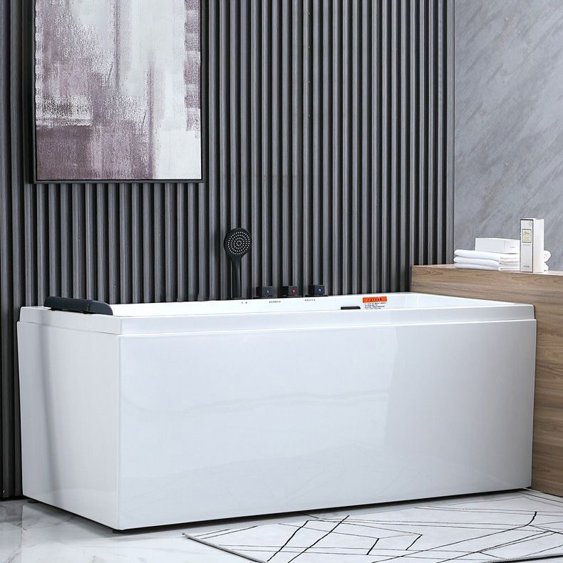 Acrylic Freestanding Bath White Soaking Rectangular Modern Bathtub Clearhalo 'Bathroom Remodel & Bathroom Fixtures' 'Bathtubs' 'Home Improvement' 'home_improvement' 'home_improvement_bathtubs' 'Showers & Bathtubs' 1200x1200_87ee7604-5e74-4614-ab60-50ada0234c88