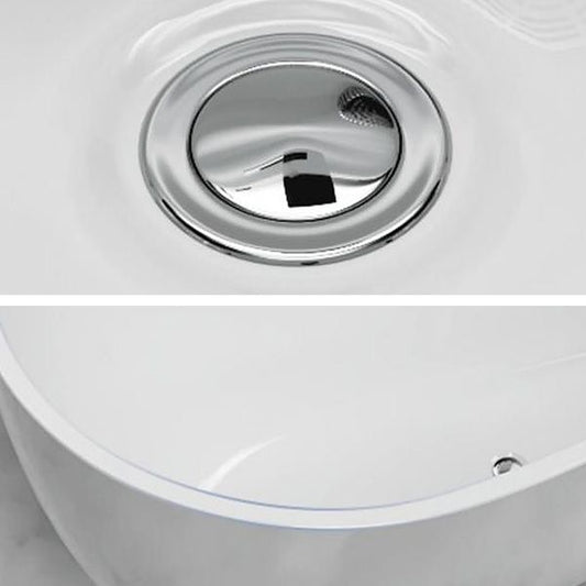 Modern Oval Freestanding Bath Acrylic Soaking White Center Bathtub Clearhalo 'Bathroom Remodel & Bathroom Fixtures' 'Bathtubs' 'Home Improvement' 'home_improvement' 'home_improvement_bathtubs' 'Showers & Bathtubs' 1200x1200_8ca93b74-3d1e-4b66-8f77-33c515bb4f8e