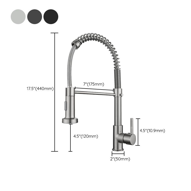 Modern Farmhouse Spring Spout Water Filler One Handle High Arch Kitchen Standard Faucet Clearhalo 'Home Improvement' 'home_improvement' 'home_improvement_kitchen_faucets' 'Kitchen Faucets' 'Kitchen Remodel & Kitchen Fixtures' 'Kitchen Sinks & Faucet Components' 'kitchen_faucets' 1200x1200_90062401-81bc-4c5b-b090-ac13304a9fba