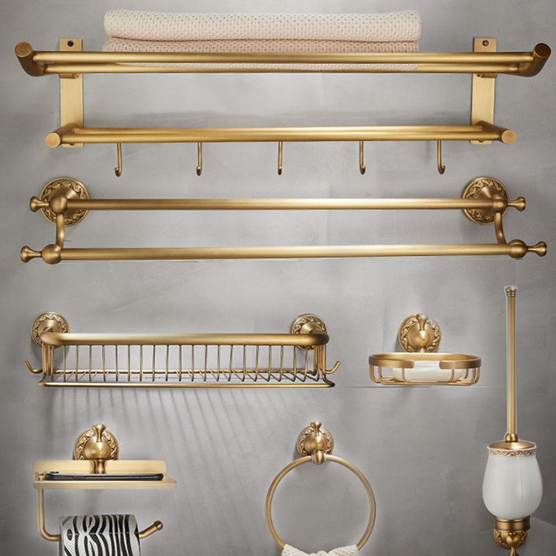 Modern Bathroom Accessory Kit Paper Holder Bath Shelf Gold Bath ...