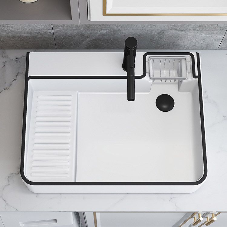 Porcelain Trough Bathroom Sink Traditional Trough Bathroom Sink With ...