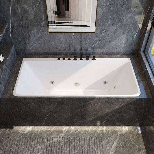 Modern Rectangular Bath Drop-in Acrylic Soaking White Bathtub Clearhalo 'Bathroom Remodel & Bathroom Fixtures' 'Bathtubs' 'Home Improvement' 'home_improvement' 'home_improvement_bathtubs' 'Showers & Bathtubs' 1200x1200_a741c902-184d-442c-a0e3-fae0cfeab0fa