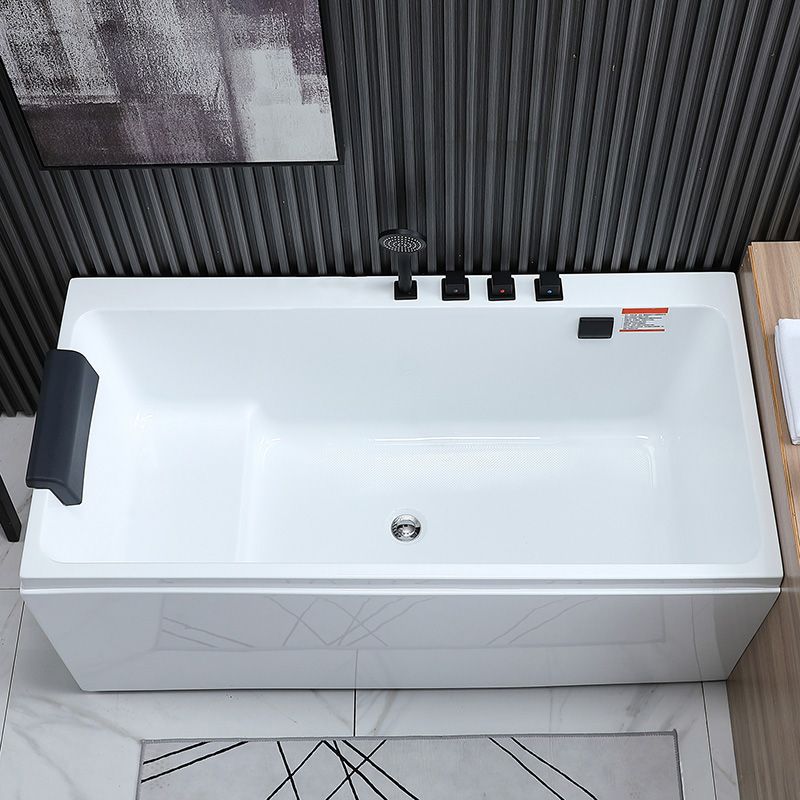 Acrylic Freestanding Bath White Soaking Rectangular Modern Bathtub Clearhalo 'Bathroom Remodel & Bathroom Fixtures' 'Bathtubs' 'Home Improvement' 'home_improvement' 'home_improvement_bathtubs' 'Showers & Bathtubs' 1200x1200_b2d124cb-d4c8-465f-be7a-8d4d1157d7d4
