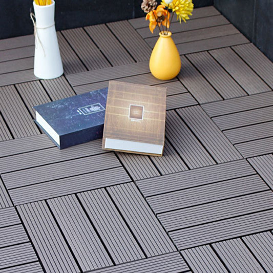 12" X 12" 4-Slat Square Deck/Patio Flooring Tiles Snapping Installation Floor Board Tiles Clearhalo 'Home Improvement' 'home_improvement' 'home_improvement_outdoor_deck_tiles_planks' 'Outdoor Deck Tiles & Planks' 'Outdoor Flooring & Tile' 'Outdoor Remodel' 'outdoor_deck_tiles_planks' 1200x1200_b55245d8-bc48-49a7-b0b9-ca26a173c766