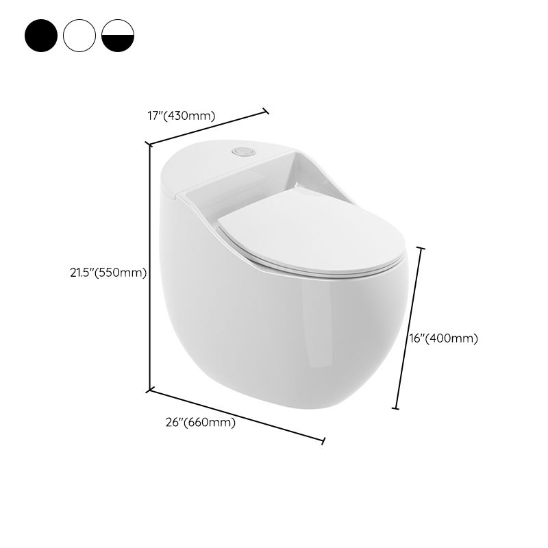 Round-Front Flush Toilet Ceramic Modern One-Piece Toilet with Slow Close Seat Clearhalo 'Bathroom Remodel & Bathroom Fixtures' 'Home Improvement' 'home_improvement' 'home_improvement_toilets' 'Toilets & Bidets' 'Toilets' 1200x1200_c4e2b1ea-f9b5-477b-86d6-287108396f36