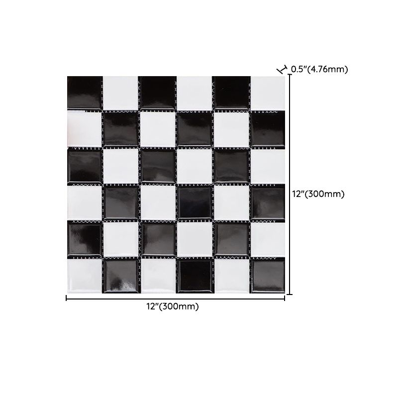 Black and White Wall Tile Mixed Material Mosaic Sheet Wall & Floor Tile Clearhalo 'Floor Tiles & Wall Tiles' 'floor_tiles_wall_tiles' 'Flooring 'Home Improvement' 'home_improvement' 'home_improvement_floor_tiles_wall_tiles' Walls and Ceiling' 1200x1200_c70a7e87-2d7d-442d-b19e-70bb03405c63